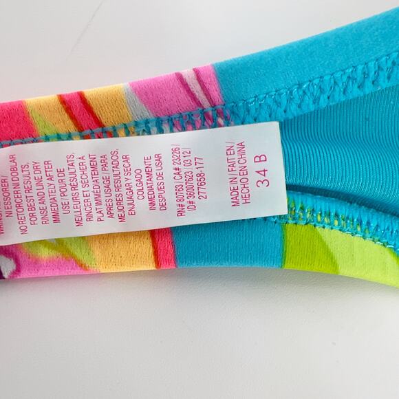 Victoria’s Secret aquarium tropical print bikini top 34B - Picture 6 of 6